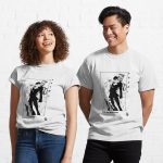 Vash and Wolfwood Trigun Gunsmoke Anime Cowboy Movies With Famous Actors Printed T-Shirt