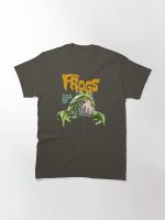Frogs — Reimagined 1972 Eco-Horror Film Artwork with Human-Eating Amphibian Printed T-Shirt