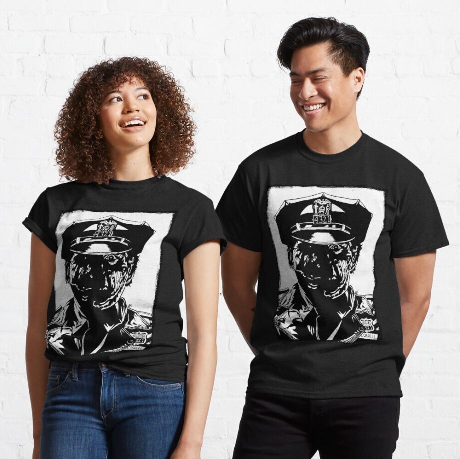 Officer Psycho Printed T-Shirt