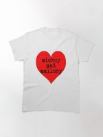 Mickey and Mallory Heart Printed T-Shirt