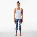 Stained Glass Rose Leggings