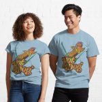 Hot Dog Skier 1974 Printed T-Shirt