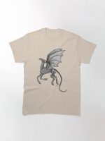 Thestral #2 with Gray Background Printed T-Shirt