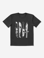 Knives Horror Movie Friday 13 Horror Goth Evil Active T-Shirt