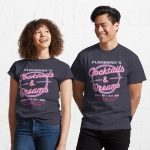 Cocktails & Dreams Bar Printed T-Shirt