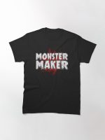 Monster Maker - Black, White and Red Printed T-Shirt