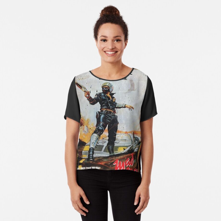 Mad Max distressed movie poster Chiffon Top