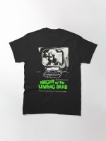 Classic Zombie Movie T Shirts - Zombie Night Of The Living Dead - Classic Retro Horror Film  Printed T-Shirt