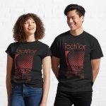 Retro 80s Technoir Nightclub Poster from the Terminator Movie Printed T-Shirt
