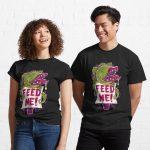 Feed Me - Creepy Cute Audrey Plant - Vintage Spooky Horror Musical Printed T-Shirt