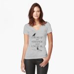I Myself Am Strange & Unusual Fitted V-Neck T-Shirt