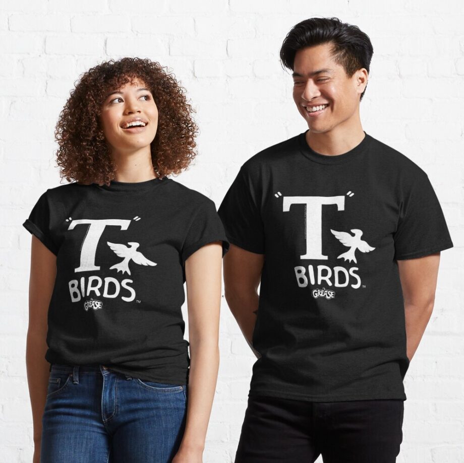 Grease Classic "T" Birds Vintage Logo  Printed T-Shirt