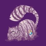 Inside wonderland (cheshire cat) Printed T-Shirt