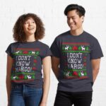 I Don't Know Margo! Christmas Vacation Quote - Ugly Christmas Sweater Style Printed T-Shirt