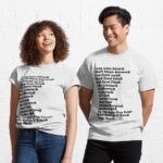 Muppet Treasure Island Rollcall Names List Printed T-Shirt