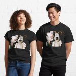 The Man With His Dog Taking Selfie W.a.l.l.a.c.e   Printed T-Shirt