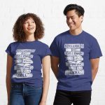 Jane Austen Vintage Book Club Mr. Darcy Fans Literary Quotes Gifts Printed T-Shirt