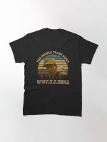 Vintage Planes Trains And Automobiles Films - The People Train Runs   Printed T-Shirt