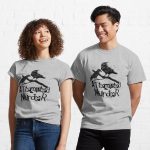 Attempted Murder, Crows Collective Noun Pun Printed T-Shirt