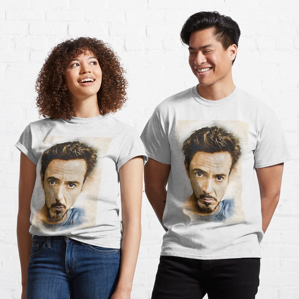 A Tribute to Robert Downey Jr. Printed T Shirt Shark Shirts