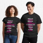 Meegan And Andre At The Movies (Black Version) Printed T-Shirt