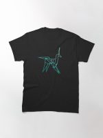 Blue Blade Runner Origami Unicorn Printed T-Shirt