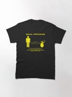 Social Distance Hugger - yellow Printed T-Shirt