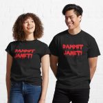 Dammit Janet Horror Film Dripping Blood Printed T-Shirt