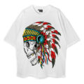 Apache Indian Skull Oversized T-Shirt