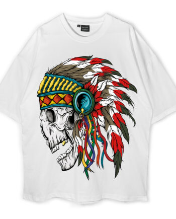 Apache Indian Skull Oversized T-Shirt