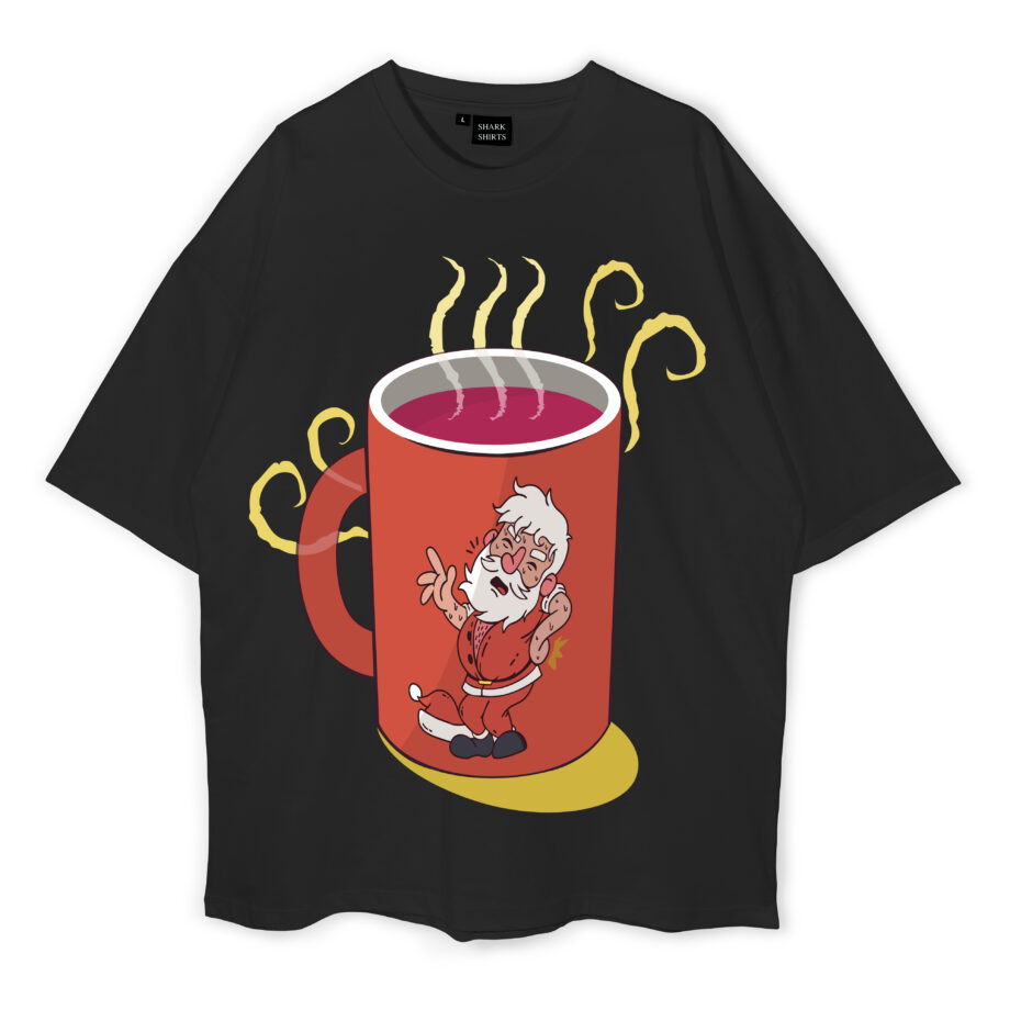 Bad Back Santa Mug Oversized T-Shirt