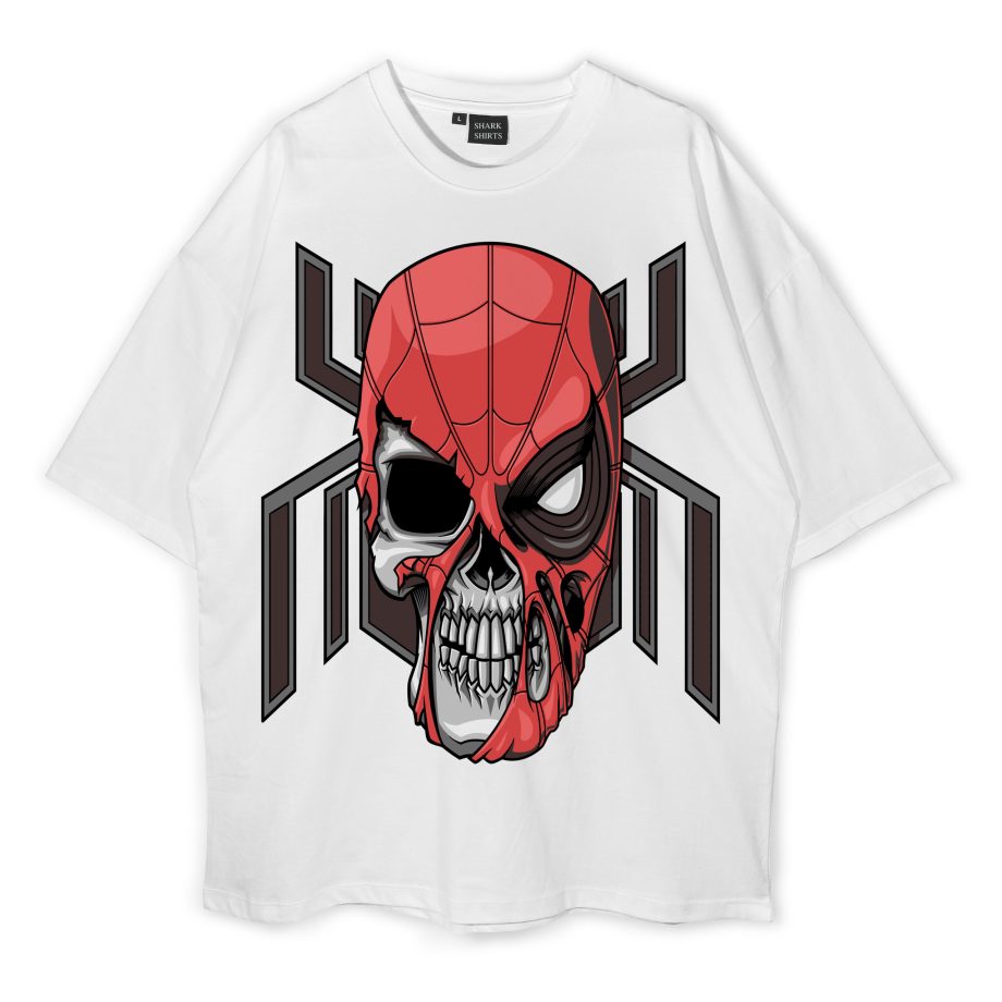 Badass Superhero Skull Oversized T-Shirt