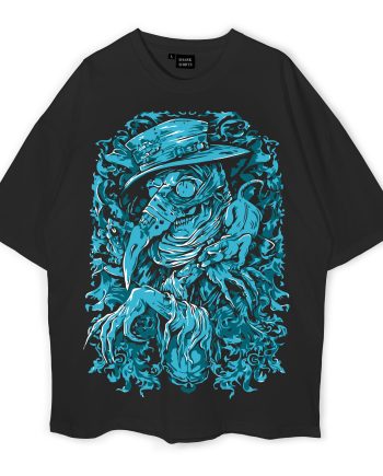 Black Plague Doctor Oversized T-Shirt