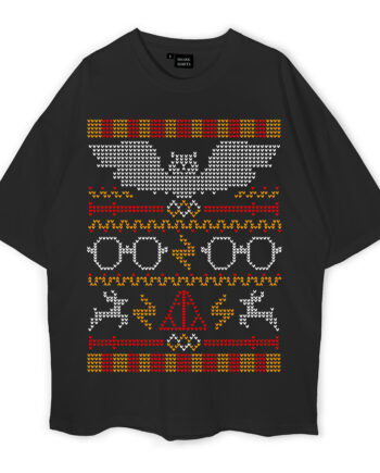 Christmas Pattern Oversized T-Shirt