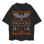 Christmas Pattern Oversized T-Shirt