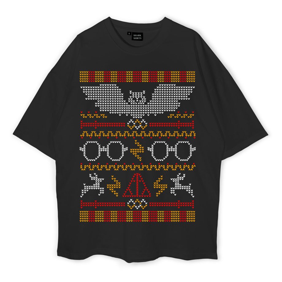 Christmas Pattern Oversized T-Shirt
