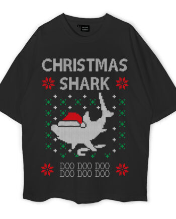 Christmas Sharks Oversized T-Shirt