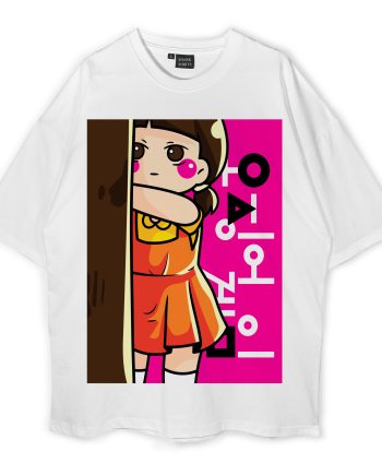Cute Girl Cartoon Oversized T-Shirt
