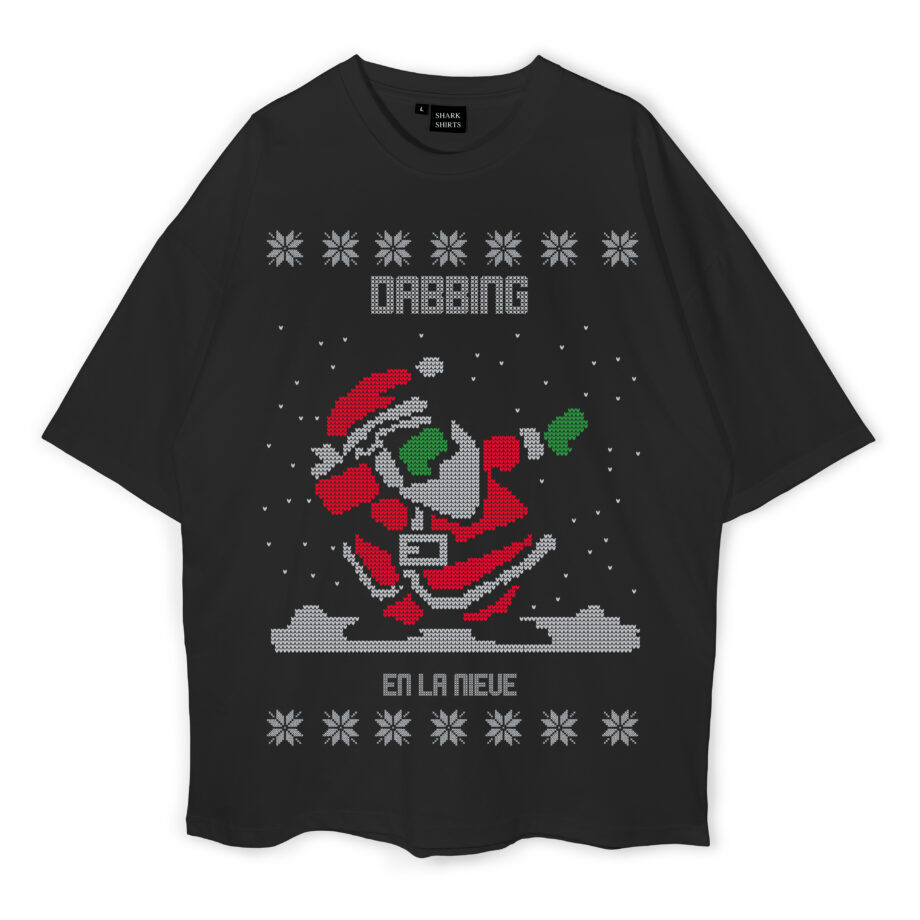 Dabbin Santa Ugly Christmas Oversized T-Shirt