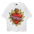 Heart Roses By Candy Mayer Oversized T-Shirt
