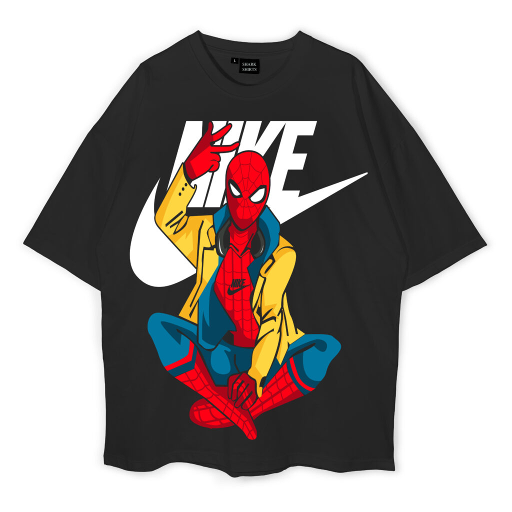 Nike Spiderman Oversized T-Shirt - Shark Shirts