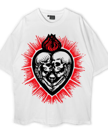 Sacred Heart Skull Oversized T-Shirt