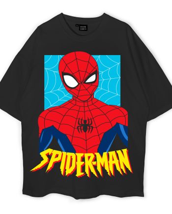 Spider-Man Oversized Black T-Shirt