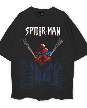 Spider-Man Oversized Black T-Shirt