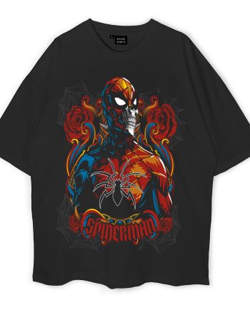 Spider-Man Oversized Black T-Shirt