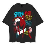 Spider-Man Oversized Black T-Shirt