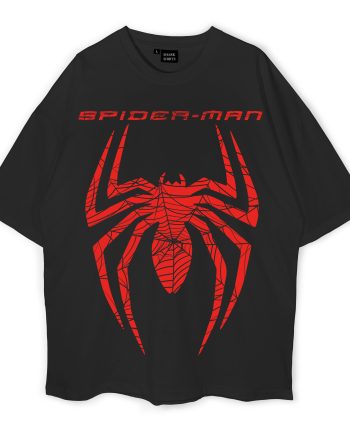 Spiderman Logo Clipart Red Oversized T-Sshirt