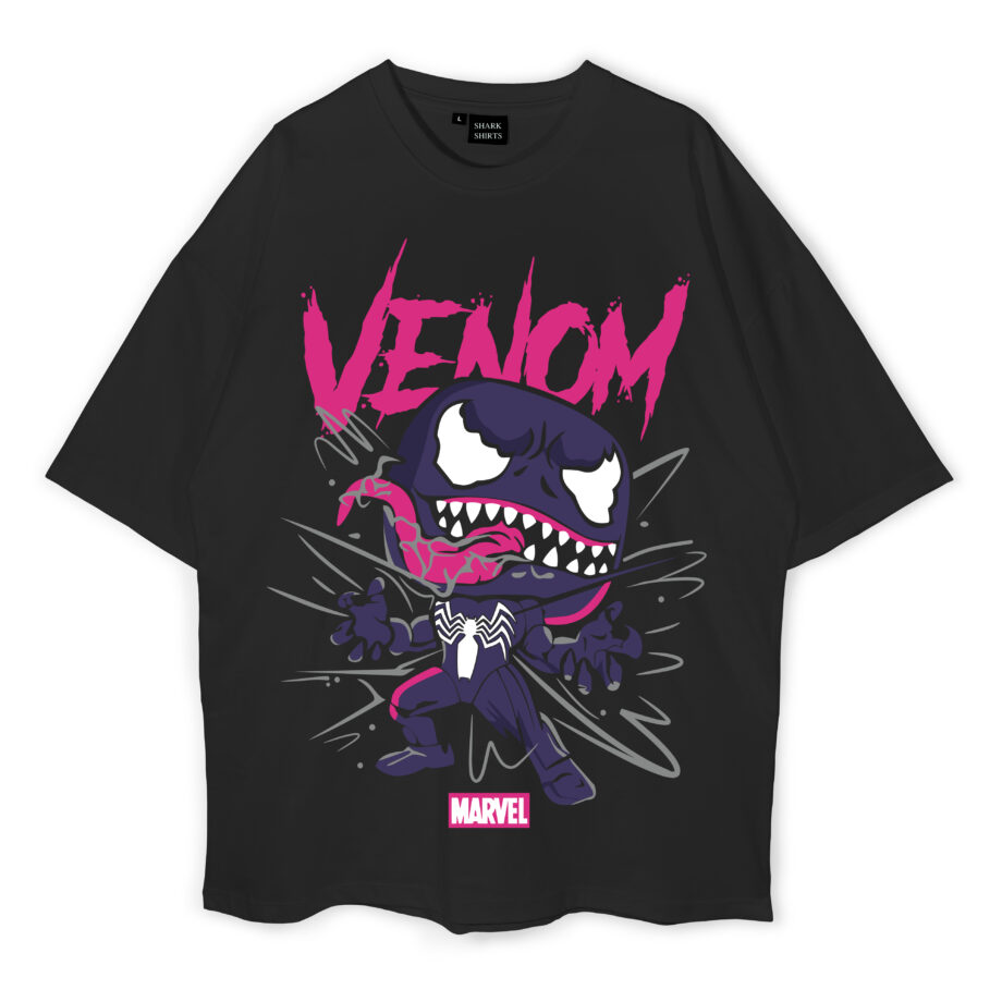 Venom Black Oversized T-Shirt