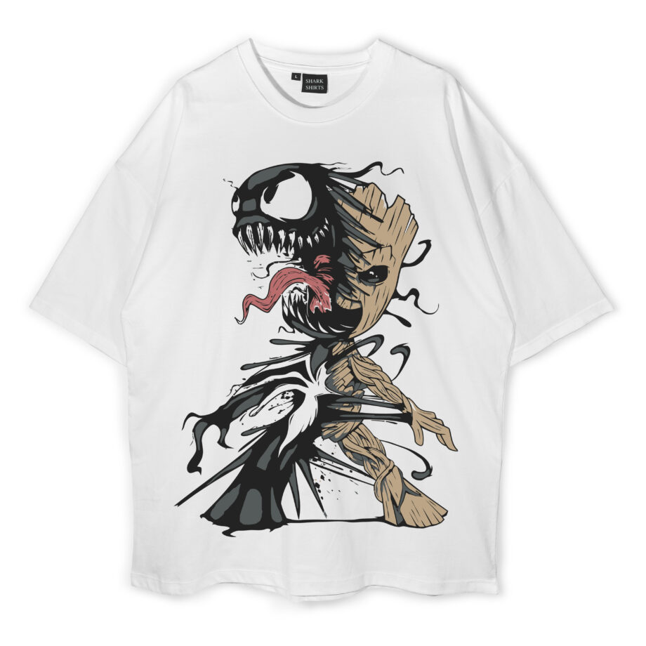 Venom White Oversized T-Shirt