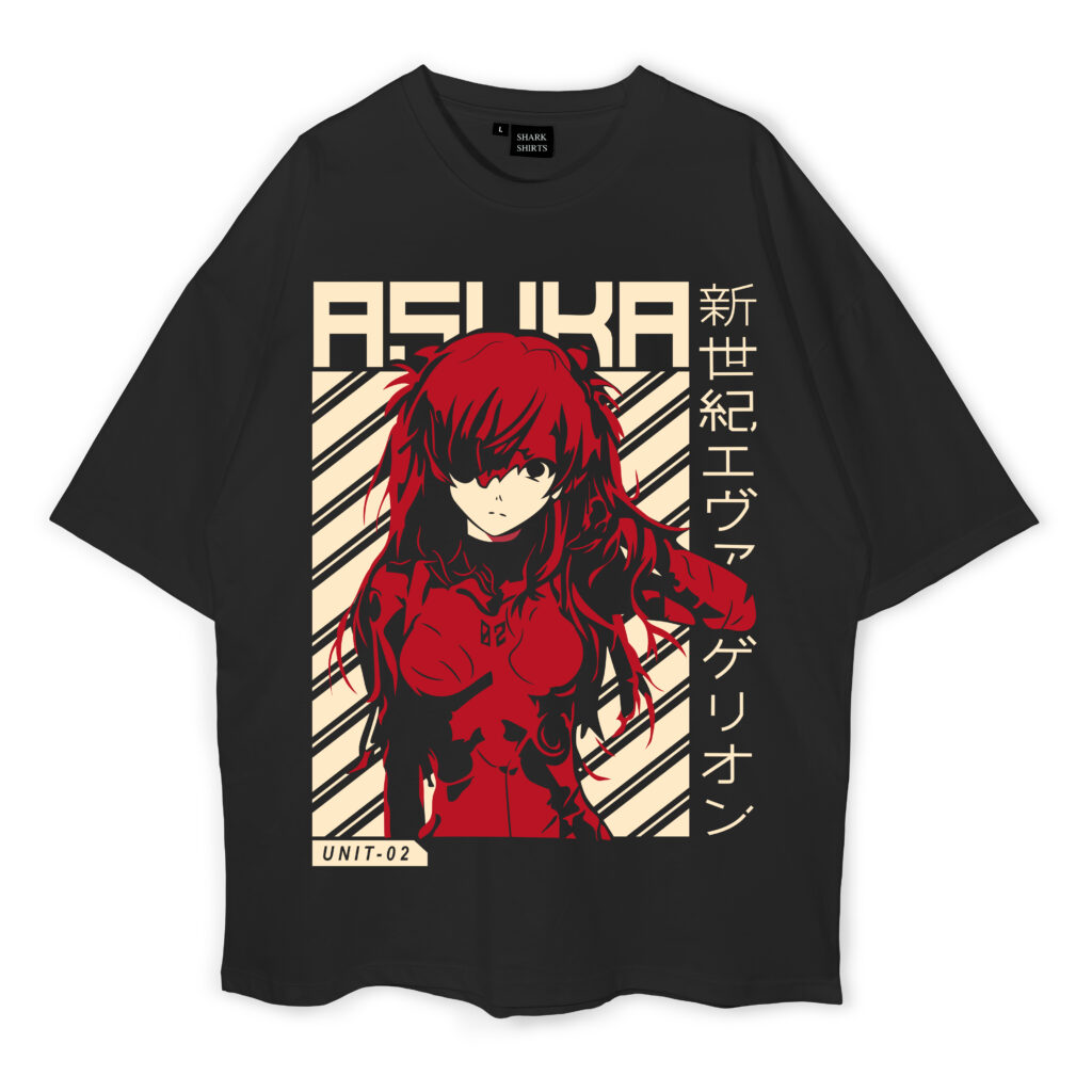 Asuka Langley Soryu Oversized T Shirt Shark Shirts 9297